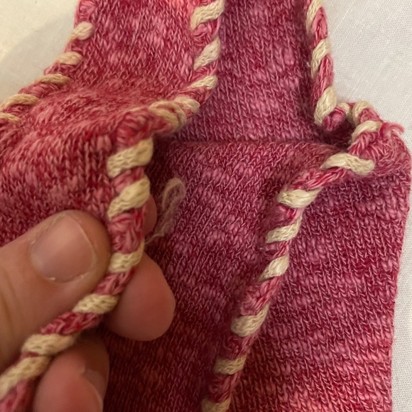 Elaine Post vintage knit bikini / bra top XS extra small pink w/ cream details - Picture 5 of 9